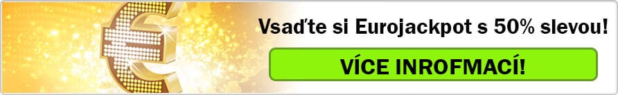 Hrajte eurojackpot online se slevou 50%
