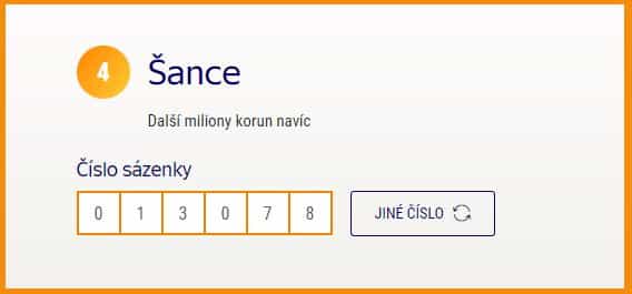 Pokud se ti čísla nelíbí, můžeš kliknout na tlačítko "Jiné číslo".