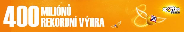 Rekordní výhra ve Sportce 400 miliónů Kč