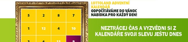 Adventní kalendář na lottolandu plný slev