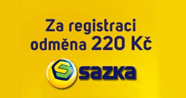 Sazka odměna za registraci 220 korun