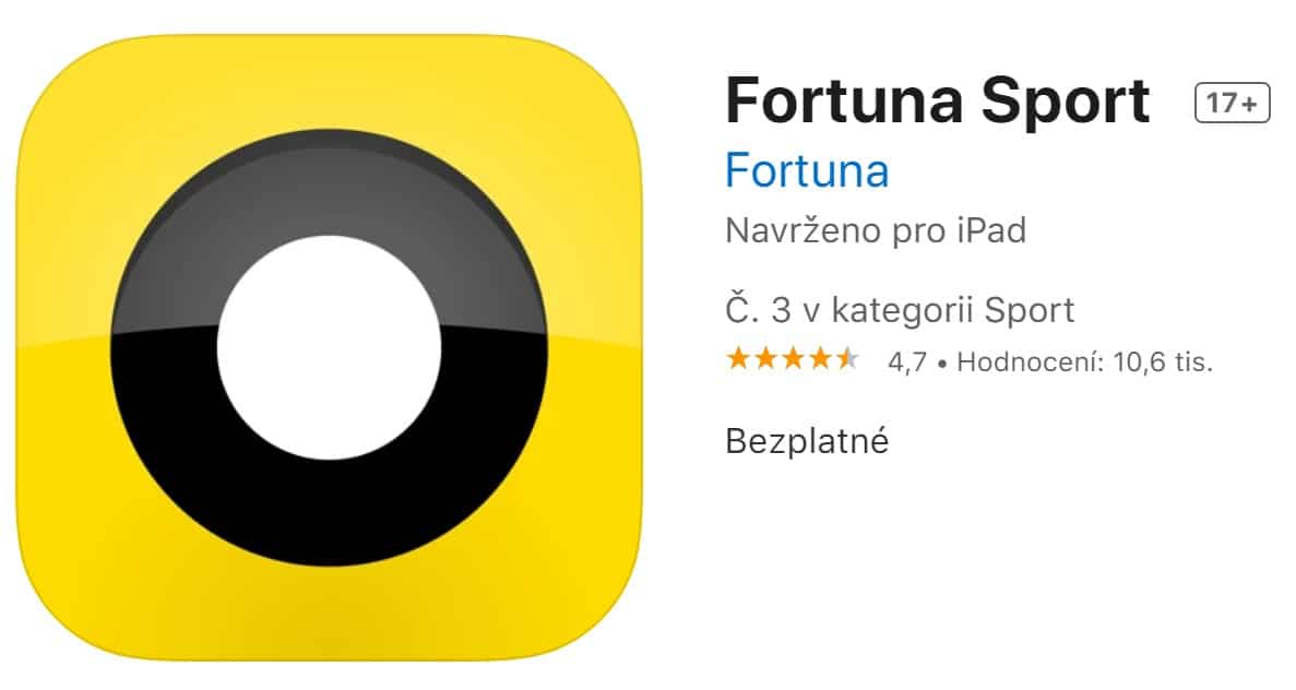 Fortuna sportovní sázky hodnocení aplikce