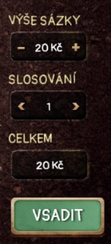 Výše vkladu Rychlé Kačky