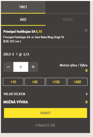 vsaď si u sazky