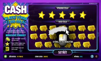 Cash 300 stírací los přední strana nesetřená