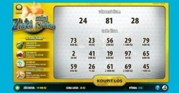 Ukázka setřeného losu Mini Zlatá rybka