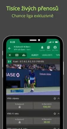 Chance TV v Aplikaci