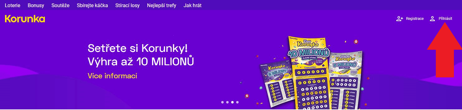 přihlášení korunka