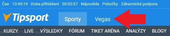 Přejít do Vegas Tipsport