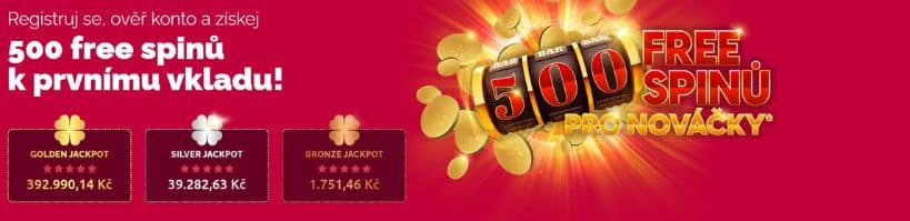 500 free spinů ke vkladu do LuckyBet casina