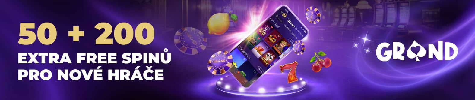Registrační bonus 250 free spinů v casinu Grandwin