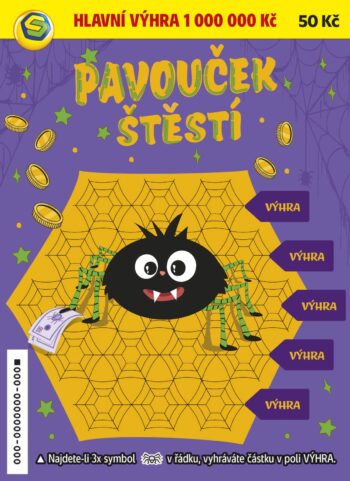 Ukázka nesetřeného losu Pavouček štěstí