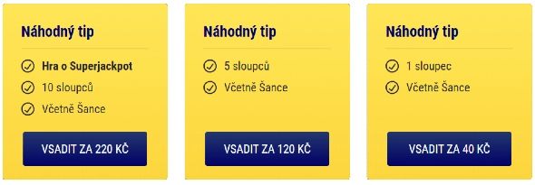 Cena sázenky u Sportky.