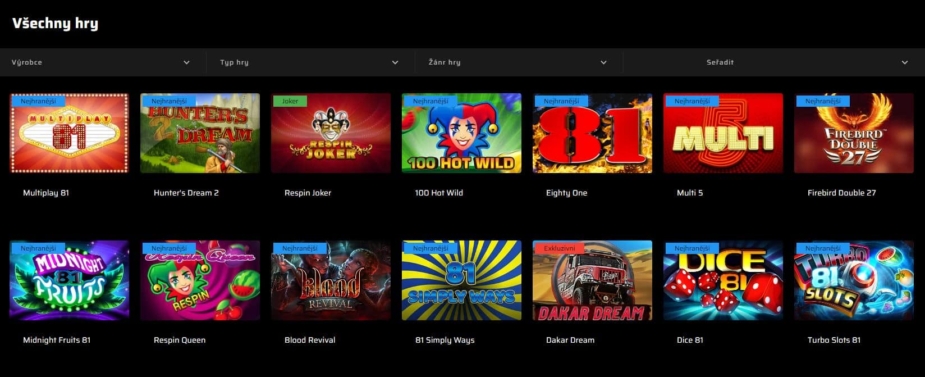 Hrací automaty na 69Games casinu