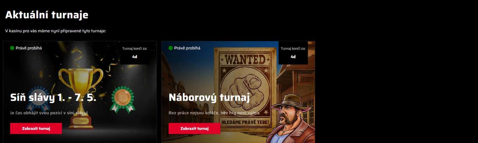 Turnaje v 69Games casinu