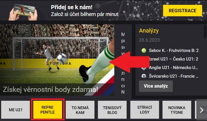 Fortuna penalty banner