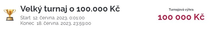 Velký turnaj o 100 tisíc Luckybet