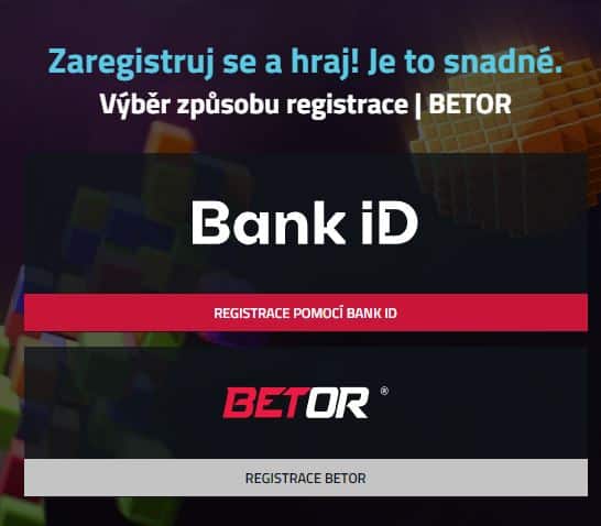 Výběr registrace Betor