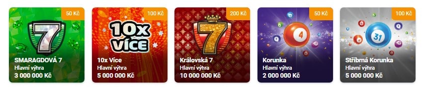 Korunka stírací losy