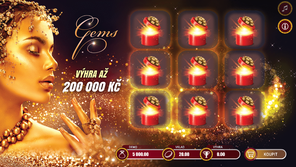 Stírací los Gems od Korunky
