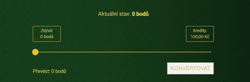 Konverze bodů Casino Kartáč