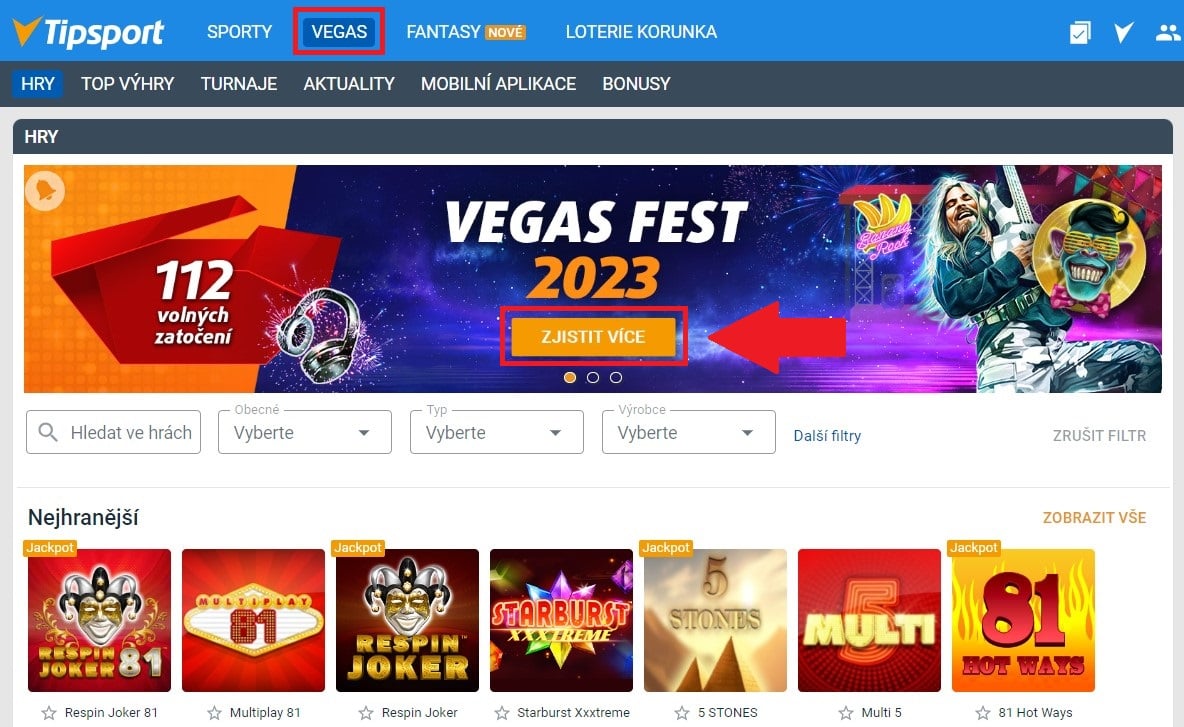 Tipsport Vegas fest