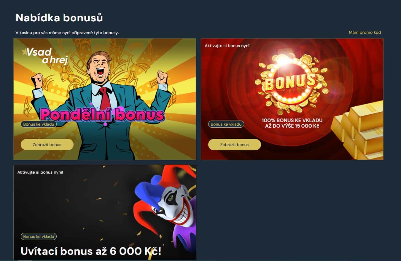 Bonusová nabídka Vsaď a Hrej