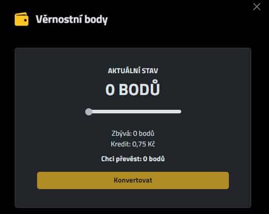 Konverze bodů Star casino