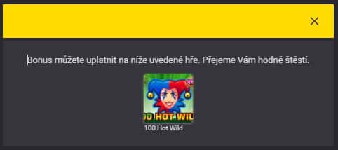hra týdne 100 hot wild 10 toček gratis fortuna