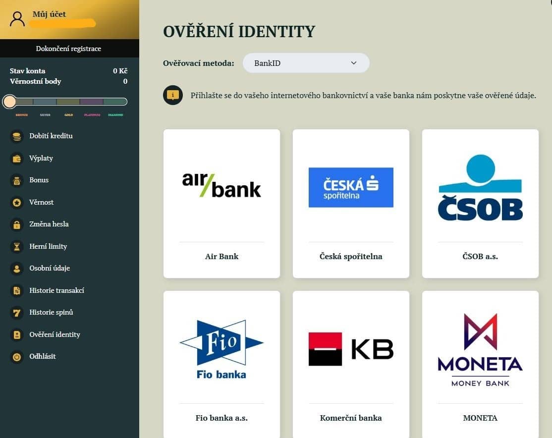 Ověření identity casino Kartáč