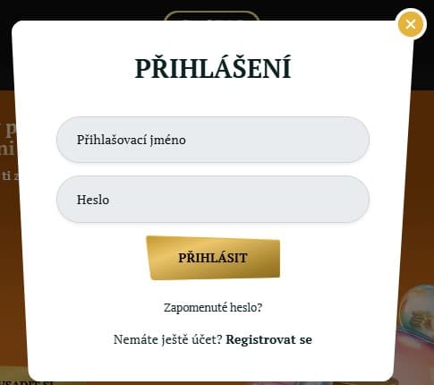Přihlášení do casina Kartáč
