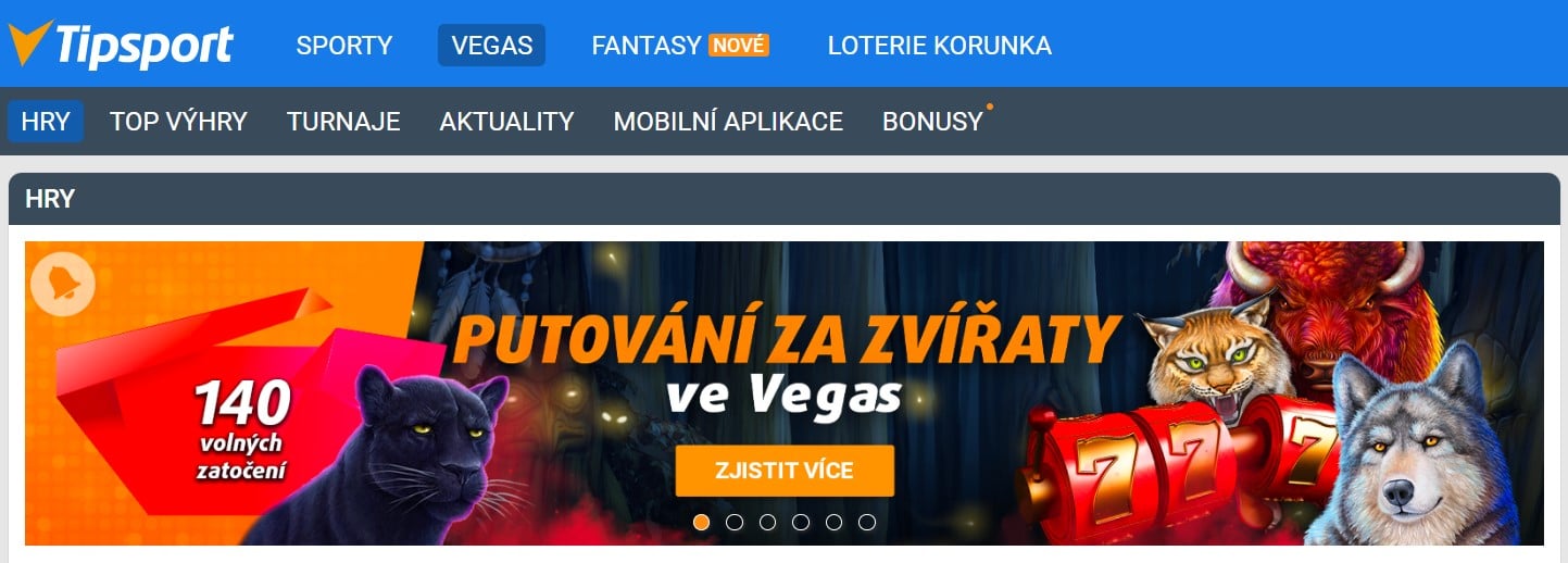 akce putování za zvířaty ve vegas tipsport
