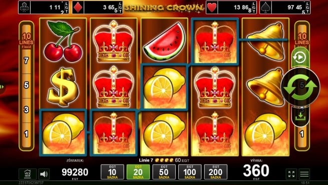 shining crown amusnet