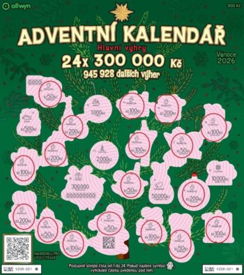Ukázka setřeného losu Adventní kalendář
