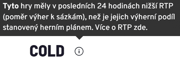 Cold značka i nižší RTP APOLLO