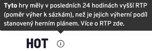 Hot značka i vyšší RTP apollo