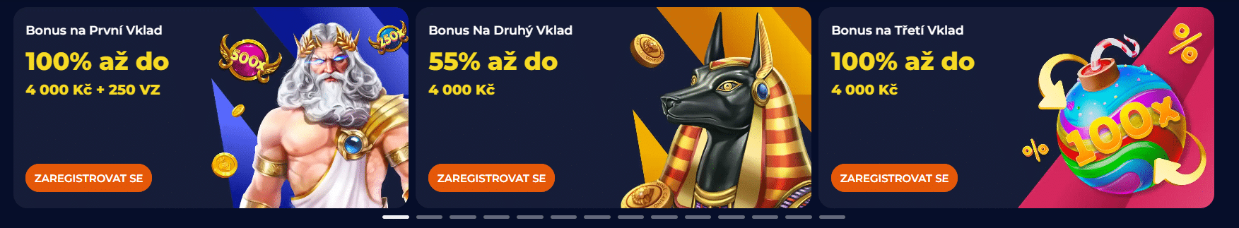 Nine Casino bonusy