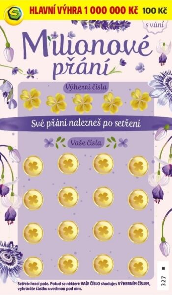 Ukázka nesetřeného losu Milionové přání
