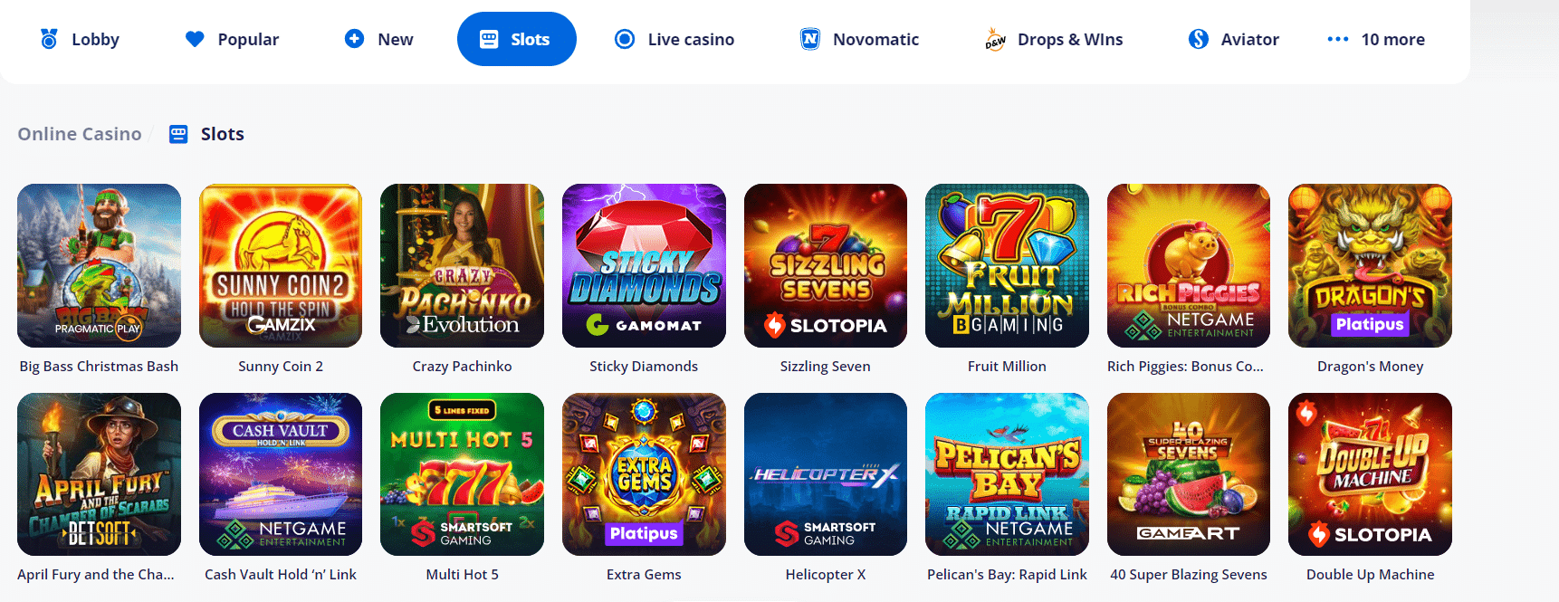 Automaty ve Vulkan Vegas