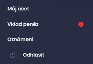 Nabídka účtu v eCasino.cz