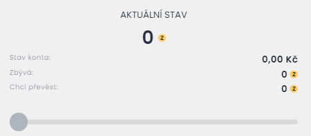Převod zlaťáků v eCasino.cz