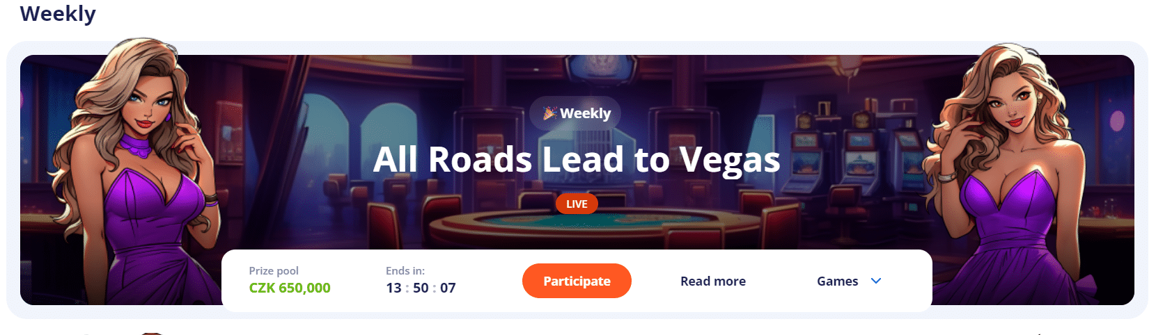 Turnaje ve Vulkan Vegas