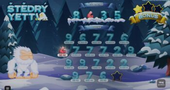 Ukázka setřeného online losu Štědrý Yetti