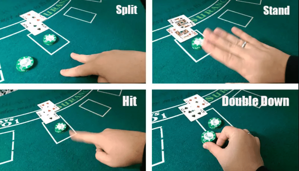 znaky rukou blackjack