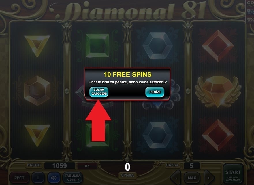 Návod potvrzení ve hře Diamonal 81