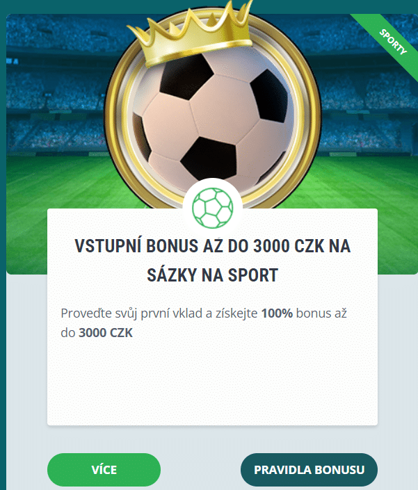 22Bet vstupní bonus až 3 000 Kč