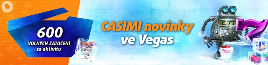 Casimi novinky ve Vegas u Tipsportu a Chance