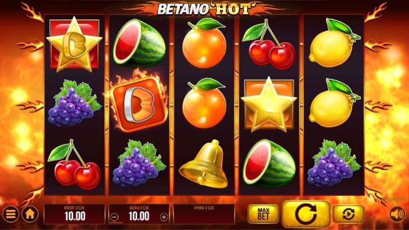 Hra Betano HOT od výrobce SYNOT Games