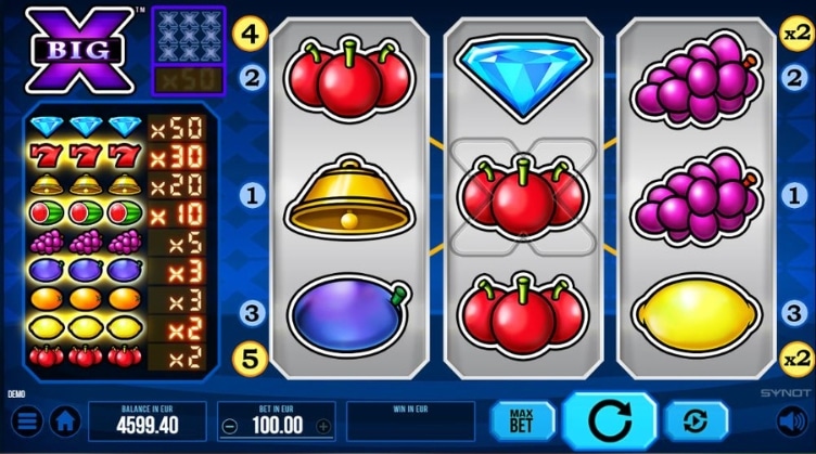 Retro hra Big X od Synotu v casinu Merkur