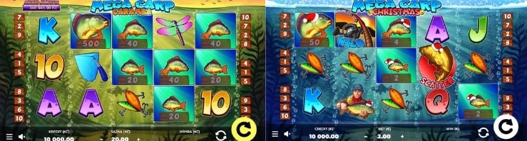 Hry Mega Carp Caramba a Mega Carp Christmas od Tech4Bet
